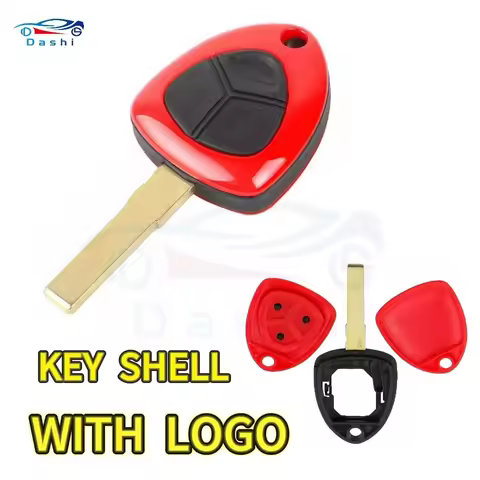 Da Shi with Logo for Ferrari 458 Flat Blade Ferrari car key 3-Button Remote Key shell