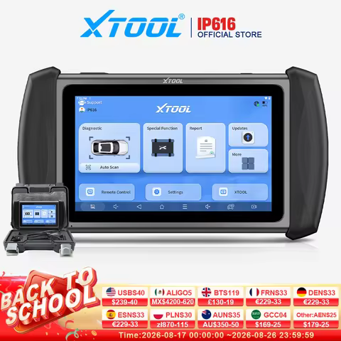 XTOOL InPlus IP616 All System Car Diagnostic Tools Automotive Scanner 34+ Reset Build-in FCA All Fun