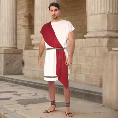 Greek Mens Costume Halloween Role Playing Ancient Greek King Gadiator Costume Stage Performance Cost