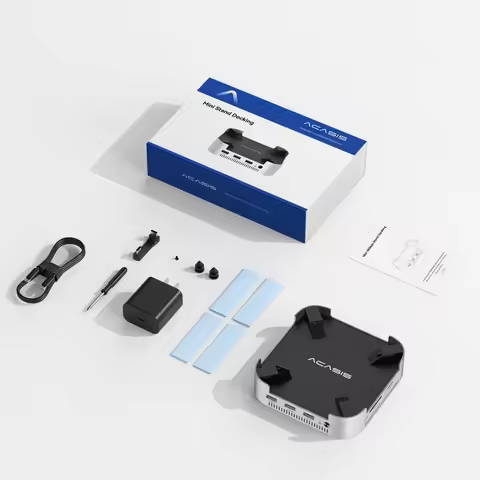 ACASIS 8-in-1 Docking Station 40Gbps Dual Bay M.2 NVMe SSD Enclosure Max 16TB USB C Hub to DP 4K@144