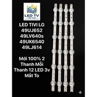 LG TV LED 49UJ652/ 49LV640s / 49UK6540 / 49LJ614 - 100% New 2 BARS Each Bar 12 LED 3v BIG EYES