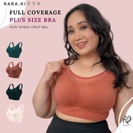 RARAKI PSFFC 007-Q15 Plus-Size Crop Wireless Sport Bra (Max Bust: 68 cm) Full Coverage Adjustable St