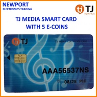 ∧ ▖ ╯ TJ MEDIA SMART CARD WITH 5 E-COINS (COMPATIBLE WITH TKR-304P, TKR-305P,TKR-335P, TKR-345P, TK