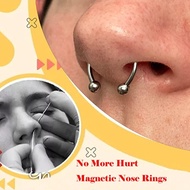 Reusable Magnetic Nose Hoop Fake Nose Ring Non-Piercing Style Fake Nose Ring Fake Nose Piercing