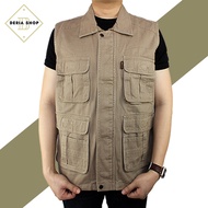 Jaket Rompi Motor Safety Pria Casual Bahan Kanvas Anti Angin Dewasa Anak Jeket Tactical Outdoor Cowo