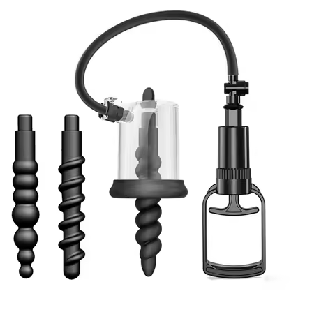 New Manual Vacuum Rosebud Pump Anal Pump Anal Toys for Men Women Powerful Suction Prostate Stimulato