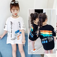 Children Children's Clothing T-Shirt Girls Pure Cotton T-Shirt Loose Short-Sleeved 2024 Korean Versi