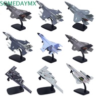 SOMEDAYMX Fighter Aircraft Toy, Diecast Pullback & Go Aviao Plane Model, Cake Topper F16 F22 F35 Col