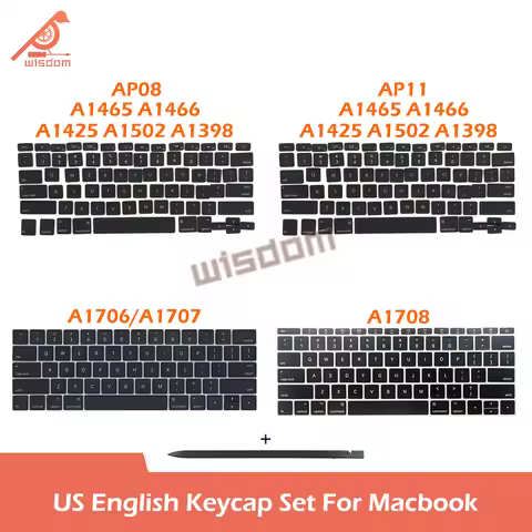 Laptop US Layout Keycaps Keys For Macbook A1398 A1502 A1706 A1989 A2337 A2338 A2141 A2681 A2442 A278