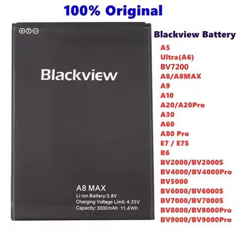 New 100% Original Battery For Blackview BV6000 BV7200 BV7000 BV8000 BV9000 A20 A80 A8 MAX A9 A10 A30