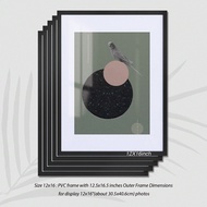 Luxury PVC Picture Frame In Classic Matte Black - High-Quality Shatter-Resistant Acrylic Glass, 4x6/