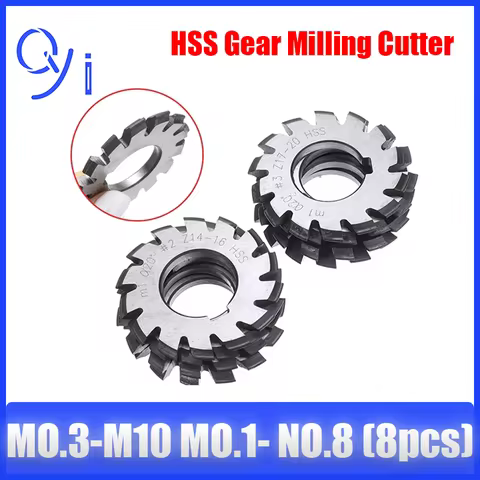 M0.3 M0.5 M0.6 M0.8 M1 M1.25 M1.75 M2.25 M2.5 M3 M4 M5 Modulus PA20 Degrees NO.1-NO.8 HSS Gear Milli