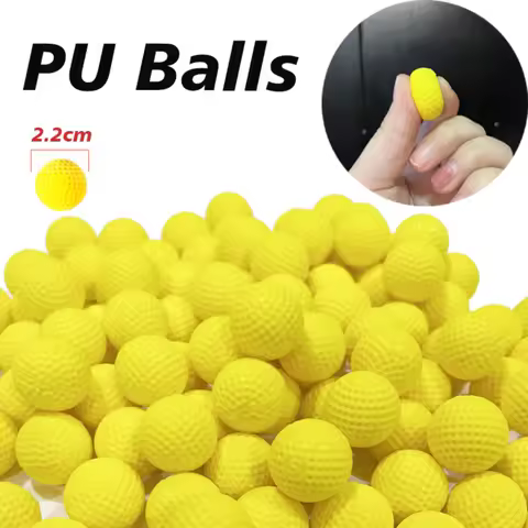 Yellow Round PU Ball Refill Bullets for Nerf Rival, 25/50/100Pcs Compatible with Apollo Zeus Blaster