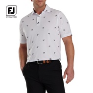 FootJoy FJ ProDry Performance Thistle Print Lisle Self Collar Mens Golf Shirts เสื้อแขนสั้น ชุดกอล์ฟ