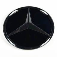 3d Chrome Black Star โลโก้รถกระจังหน้าสัญลักษณ์สําหรับ Mercedes Benz W205 W212 W207 A B C E SLK GLK 