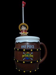 日本環球影城（USJ航海王 海賊王（One Piece）期間限定紀念商品，路飛 魯夫木桶造型飲料杯