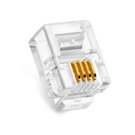 TELEPHONE PLUG/CONNECTOR DCOM 4P4C MODULAR PLUG RJ11