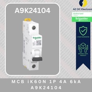 Schneider MCB iK60N 1P 4A 6kA A9K24104