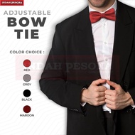 Indah Pesona Adjustable Adult Men Plain Bow Tie - Solid Colour