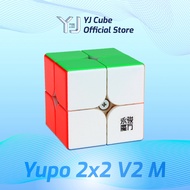 [YJ Official Store] YJ Yupo 2x2 V2 M, 2x2 Magnetic Speed Cube Stickerless | Yong Jun Cube