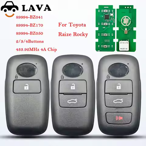 LAVA 89994-BZ041 89994-BZ170 89994-BZ050 433mhz 4A Chip Keyless Go Smart Key 2/3/4 Button For Toyota