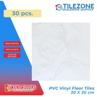 KENT Premium Marble Design (1M-5) PVC Vinyl Flooring Tiles 30x30cm – 1.3mm Thick – for Home & Commer