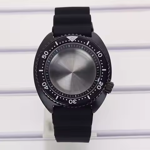 Sapphire Glass 45mm Watch Case Stainless Steel For Mod 6105 Turtle Abalone Case for Seiko NH35 NH36 