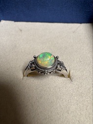 炫彩 歐泊S925通體純銀戒指 Opal S925 Sterling Silver Ring,Rings,Bracelet,bracelets, Earrings,earring,pendant,pe