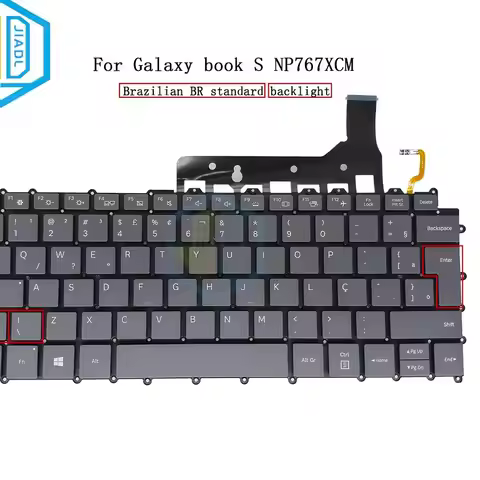 Brazil Brazilian Keyboard Backlight For Samsung Galaxy Book S NP767XCM PT-BR BRA Fit Portuguese Keyb