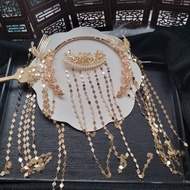 Hanfu Hair Crown Hair Combing Headdress Set 58VJ