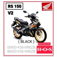 Cover Set / Stripe Sticker Honda RS150 RS150R V2 ( BLACK ) 100% Honda Original