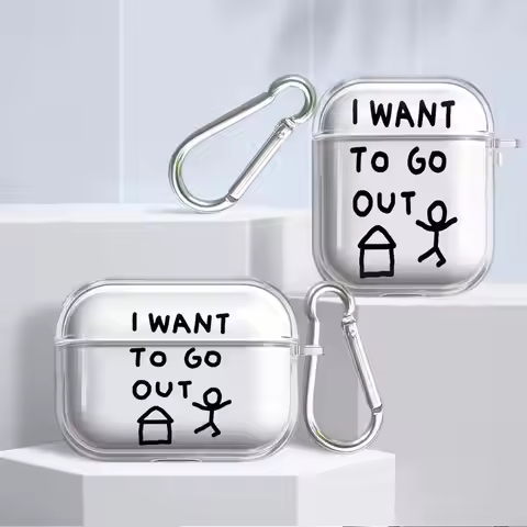 I Want To Go Home Clear Earphone Cases Cover Case For Airpods 4 2 3 Pro3 Pro 1 Pro2