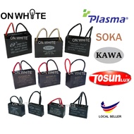 FAN CAP / FAN CAPACITOR KAWA / SOKA / PLASMA / SENJU /TOSUNLUX 1.0UF / 1.5UF / 2.0UF / 2.5UF / 3.0UF