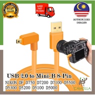 Tethering cable USB 2.0 to 8-Pin For NIKON DF D750 D7200 D7100 D5500 D5300 D5200 D5100 D5000