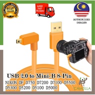 Tethering cable USB 2.0 to 8-Pin For NIKON DF D750 D7200 D7100 D5500 D5300 D5200 D5100 D5000 - Ship from Malaysia