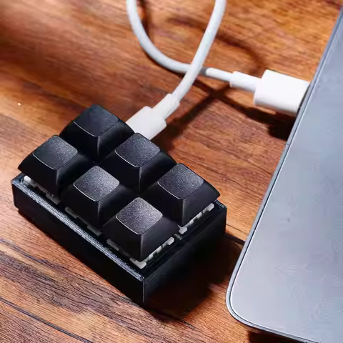 6 Keys Keyboard USB Custom Programmable Macro Keypad Switch One-key Blue Keys Keyboard Mini Mechanic