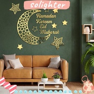 SOLIGHTER Wall Sticker, DIY Arylic Mirror Stickers,  Removable Home Decorations Ramadan Decors Eid Mubarak Wall Decal