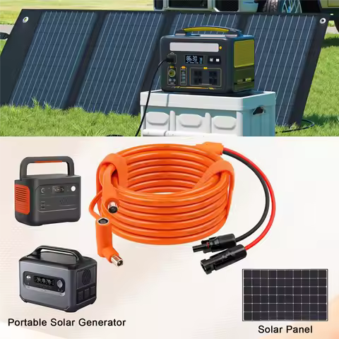 ABKS-Solar To DC 8Mm Charge Extension Cable 10FT,12AWG+14AWG Solar Cable With Solar Panel Connector 