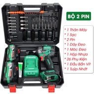 Máy Bắn Bulong 470N Workfix Không Chổi Than Chuyên Siết Mở Ốc Khoan Tường Vặn Vít Bắn Tôn Tặng 26PK