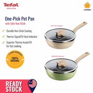 Tefal Periuk One Pick Pot With Lid - Beige/Avo Green (22cm) G1672524/G1652524