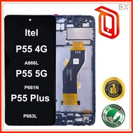 For Itel P55  4G/5G A666L P661N P55 Plus P663L LCD Display Touch Screen Digitizer With Frame