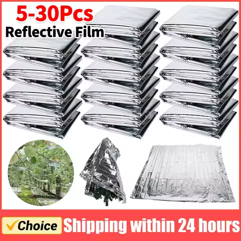 30-5Pcs Silver Mylar Reflective Films 210x120cm Mylar Film for Grow Foil Tent Garden Greenhouse Farm