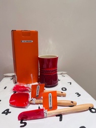 Le Creuset LC 陶瓷鍋鏟座250ml +附3矽膠鏟具