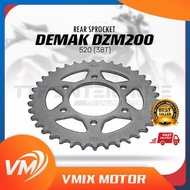 DEMAK DZM200 REAR SPROCKET 520 38T