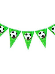 1strip 足球主題三角旗適合生日派對、節慶、體育賽事、世界盃和場景裝飾