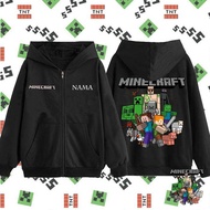 Hoodie Zipper Anak Laki laki Minecraft Import Terbaru - Jaket Gaming Roblox Kids Usia 4-12 Tahun - h
