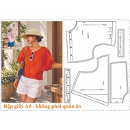 A0 paper cutting code 1934 - shirt sewing cutting