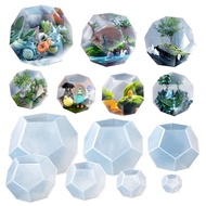 DIY Crystal Epoxy Resin Mold Liquid 5-sided Cut Surface Sphere Micro Landscape Silicone Mold