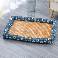 【Junjun】CODที่นอนสัตว์เลี้ยง ที่นอนสุนัข แบบเย็น เย็นสบาย เสื่อหวายระบายอากาศ ที่นอนแมวเย็น Cool Pet Bed
