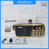 [HCM]Loa Craven CR-853 3 Pin – Nghe Thẻ Nhớ USB 2.0  FM Radio
